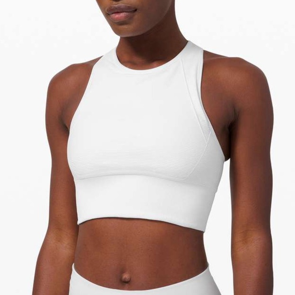 Lululemon Ebb to Train Bra *Sun Color Changing White to Pink Size 4 Not Padded
